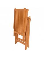 rudi lauko baldai - Lauko baldų komplektas VLX 7 Piece Solid Teak Wood 3059528, rudas, 6 vietų - 8 nuotrauka