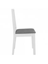 kedes pagalve - Valgomojo kėdė VLX White Solid Wood 247637, balta/pilka, 4 vnt. - 4 nuotrauka