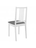 kedes pagalve - Valgomojo kėdė VLX White Solid Wood 247637, balta/pilka, 4 vnt. - 5 nuotrauka
