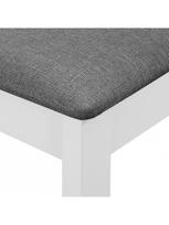 kedes pagalve - Valgomojo kėdė VLX White Solid Wood 247637, balta/pilka, 4 vnt. - 6 nuotrauka