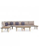 Lauko baldų komplektas VLX 7-Seater Lounge Set 46482, pilkas/rudas, 7 vietų