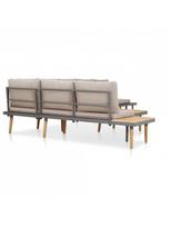 lauko baldai 7 vietos - Lauko baldų komplektas VLX 7-Seater Lounge Set 46482, pilkas/rudas, 7 vietų - 5 nuotrauka