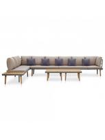 lauko baldu komplektas 10 vietu - Lauko baldų komplektas VLX 8-Seater Lounge Set 46484, pilkas/rudas, 8 vietų - 1 nuotrauka