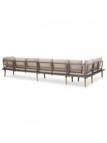 lauko baldu komplektas 10 vietu - Lauko baldų komplektas VLX 8-Seater Lounge Set 46484, pilkas/rudas, 8 vietų - 5 nuotrauka