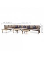 lauko baldu komplektas 10 vietu - Lauko baldų komplektas VLX 8-Seater Lounge Set 46484, pilkas/rudas, 8 vietų - 7 nuotrauka