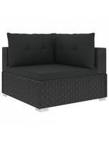 lauko baldu 9 vietu - Lauko baldų komplektas VLX Garden Lounge Set 46755, juodas, 9 vietų - 4 nuotrauka