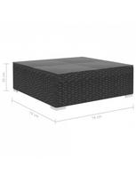 lauko baldu 9 vietu - Lauko baldų komplektas VLX Garden Lounge Set 46755, juodas, 9 vietų - 10 nuotrauka