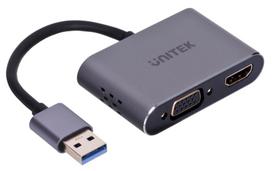 usb vga adapteris - UNITEK V1304A Adapteris USB-A- HDMI VGA FULL HD - 2 nuotrauka