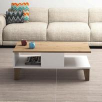 zurnalinis staliukas azuol - Kavos staliukas Kalune Design Sumer O2040, rudas/baltas - 4 nuotrauka