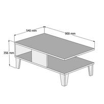 zurnalinis staliukas azuol - Kavos staliukas Kalune Design Sumer O2040, rudas/baltas - 5 nuotrauka