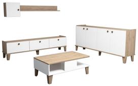 Svetainės baldų komplektas Kalune Design Sumer G7020, rudas/baltas