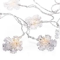 DecoKing Kaleo Snowflake Clear LED Lights w/ Clips 10pcs