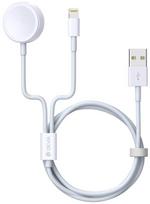 Devia Smart 2in1 USB To Apple Lightning With Inductive Charger For Apple Watch White