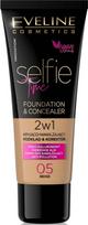 Eveline Selfie Time Foundation & Concealer makiažo pagrindas 30 ml. - 05 Beige