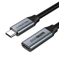 usb c ilgintuvas - USB 3.0 Type-C (M) - USB Type-C (F), 5Gbps, 60W, 4K/60Hz, 0.5m - 1 nuotrauka