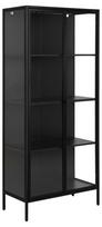 Vitrina Actona Newcastle, juoda, 80 cm x 40 cm x 180 cm