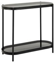 Konsolinis staliukas Actona Bayonne Oval, juodas, 860 mm x 350 mm x 760 mm