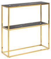 Konsolinis staliukas Actona Alisma 96473, aukso/juodas, 795 mm x 260 mm x 805 mm