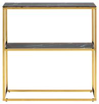 kavos staliukai aukso - Konsolinis staliukas Actona Alisma 96473, aukso/juodas, 795 mm x 260 mm x 805 mm - 2 nuotrauka