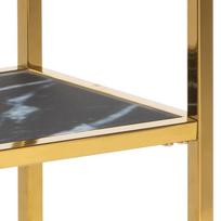 kavos staliukai aukso - Konsolinis staliukas Actona Alisma 96473, aukso/juodas, 795 mm x 260 mm x 805 mm - 6 nuotrauka
