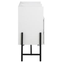 balta juoda komoda - Komoda Actona Norse, balta/juoda, 42.2 x 95 x 89.9 cm - 4 nuotrauka