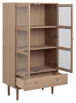indaujos vitrinos - Vitrina Actona Aston, ąžuolo, 80 cm x 40 cm x 144.8 cm - 3 nuotrauka