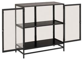 juoda vitrina - Vitrina Actona Seaford 21845, juoda, 77 cm x 35 cm x 86.4 cm - 3 nuotrauka