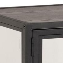 juoda vitrina - Vitrina Actona Seaford 21845, juoda, 77 cm x 35 cm x 86.4 cm - 8 nuotrauka