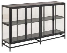 Vitrina Actona Seaford, juoda, 152.4 cm x 35 cm x 86.4 cm