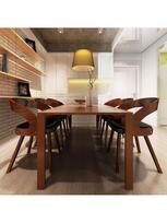 kedes 6 valgomojo - Valgomojo kėdė VLX Dining Chairs, ruda/juoda, 6 vnt. - 1 nuotrauka
