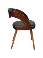 kedes 6 valgomojo - Valgomojo kėdė VLX Dining Chairs, ruda/juoda, 6 vnt. - 4 nuotrauka