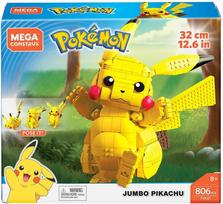 mega construx pokemon - Konstruktorius Mega Bloks Pokemon Jumbo Pikachu, 806 vnt. - 1 nuotrauka