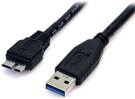 kabelis usb type a to type b -  StarTech USB 3.0 Cable A to Micro B, juoda, 0.5 m - 1 nuotrauka