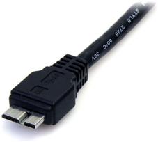 kabelis usb type a to type b -  StarTech USB 3.0 Cable A to Micro B, juoda, 0.5 m - 3 nuotrauka