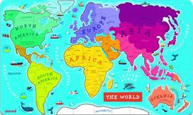 pasaulio zemelapis puzzle - Janod World Puzzle J05504 - 2 nuotrauka