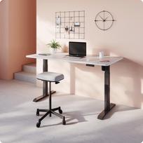 stalas 120 x 60 -  Desktronic Electric, baltas/juodas - 5 nuotrauka