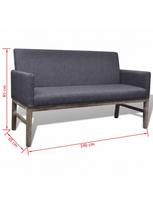 minkstasuolis - Sofa VLX Fabric 241664, pilka, 140 x 129 x 85 cm - 6 nuotrauka