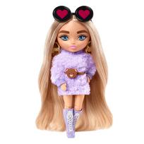 barbie extra - Barbie Extra mini lėlė languotu švarkeliu - 3 nuotrauka