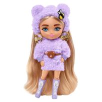 barbie extra - Barbie Extra mini lėlė languotu švarkeliu - 6 nuotrauka