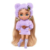 barbie extra - Barbie Extra mini lėlė languotu švarkeliu - 10 nuotrauka