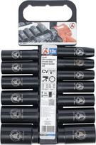 32 mm raktas - Smūginių statinių rinkinys 12,5 mm (1/2 colio) pavara | 10-32 mm | 13 vnt.-95207 - 1 nuotrauka