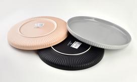 juodos lekstes - Lėkštė AffekDesign Shivonne HTPW4750, 23 cm x 23 cm x 3 cm, Ø 23 cm, juoda - 2 nuotrauka