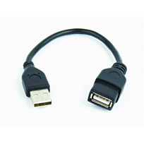 usb extension cable - Gembird Cable USB / USB 0.15m Black - 5 nuotrauka