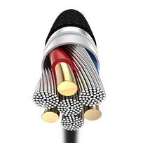 type c to type c laidas 2m - Tellur Lightning to Type-C cable, 3A, PD30W, 2m, nylon, black - 3 nuotrauka