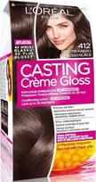 Loreal Casting Creme Gloss plaukų dažai be amoniako - 412 Iced Cocoa