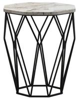 Kalune Design Šoninis stalas Sofya - Baltas Marble