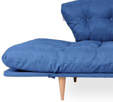 melyna sofa lova - Kalune Design 3-sėdynė sofa-lova Nina Daybed - Parliament Mėlyna GR108 - 4 nuotrauka