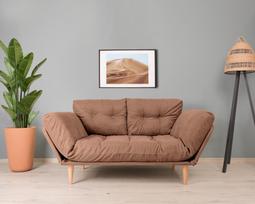 kalune design love - Kalune Design 3-sėdynė sofa-lova Nina Daybed - šviesiai rudas GR102 - 6 nuotrauka