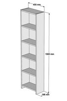 balta knygu lentyna - Kalune Design Knygų lentyna Barkın - balta - 4 nuotrauka