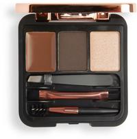 palete - Antakių paletė Makeup Revolution Brow Sculpt 2.2 g, Dark Brown - 2 nuotrauka